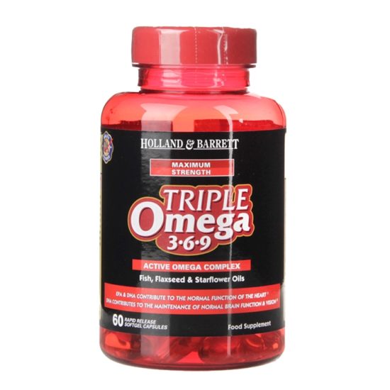 Holland & Barrett Maximum Strength Triple Omega 369 60 Capsules UK