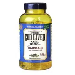 Holland & Barrett Cod Liver Oil 1000mg 240 Softgel Capsules